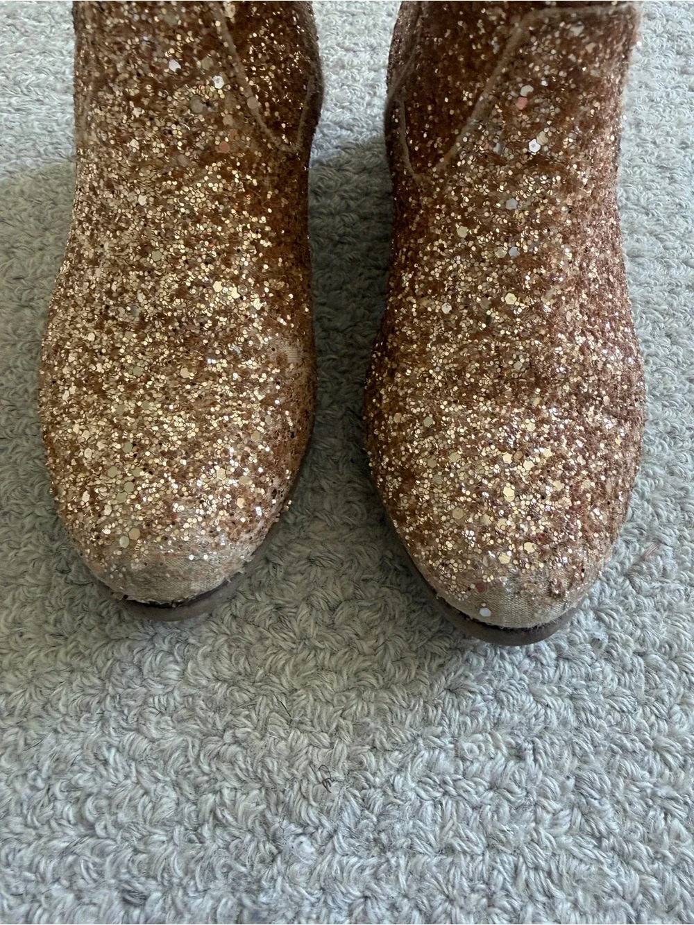 Girls' Glitter Cowboy Boots - Rose Gold